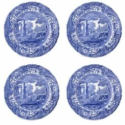Spode - Blue Italian Dinner Plate Set 4pce