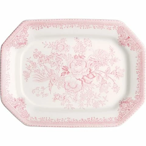 Burleigh - Pink Asiatic Pheasants Rectangular Dish 19.5x25cm 3 Burleigh - Pink Asiatic Pheasants Rectangular Dish 19.5x25cm