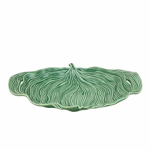 Bordallo Pinheiro - Folha Platter Leaf Green 44x33cm 3 Bordallo Pinheiro - Folha Platter Leaf Green 44x33cm