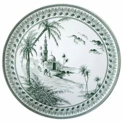 Gien - Vue Orient Depareillee Large Wall Platter Vert
