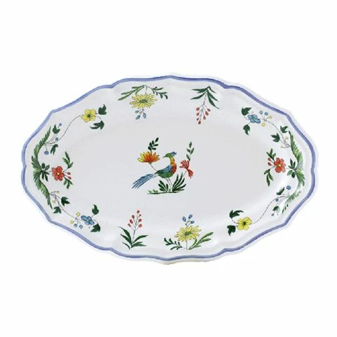 Gien - Les Oiseaux De Paradis Oval Platter No. 6. 26.2x41cm 3 Gien - Les Oiseaux De Paradis Oval Platter No. 6. 26.2x41cm