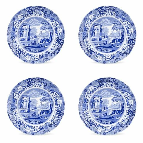 Spode - Blue Italian Entree Plate 19cm Set 4pce 3 Spode - Blue Italian Entree Plate 19cm Set 4pce