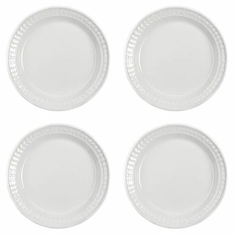 Portmeirion - BG. Harmony White Dinner Plate Set 27cm 4pce 3 Portmeirion - BG. Harmony White Dinner Plate Set 27cm 4pce