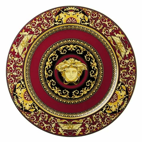 Rosenthal - Versace Medusa Service Plate Red 3 Rosenthal - Versace Medusa Service Plate Red