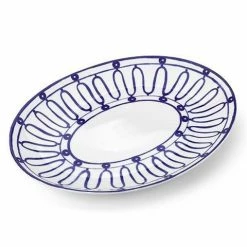 ThemisZ - The Kyma Blue On White Serving Platter 38cm
