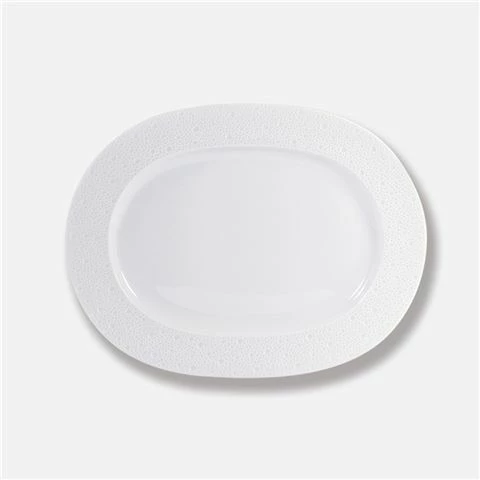 Bernardaud - Ecume White Matte Rim Oval Platter 30cm 3 Bernardaud - Ecume White Matte Rim Oval Platter 30cm