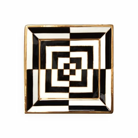 Jonathan Adler - Op Art Square Tray Black/White 3 Jonathan Adler - Op Art Square Tray Black/White