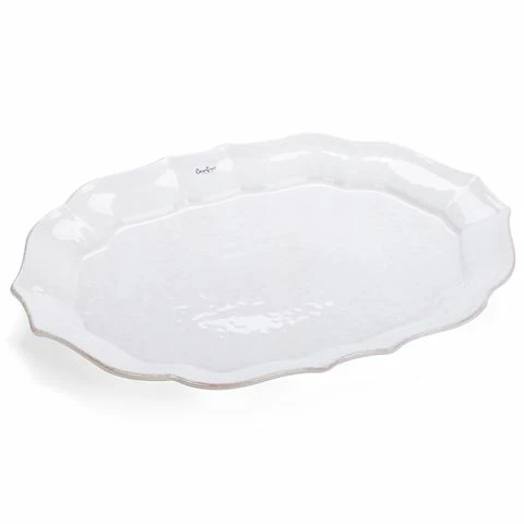 Casafina - Impressions White Oval Platter Medium 35cm 3 Casafina - Impressions White Oval Platter Medium 35cm