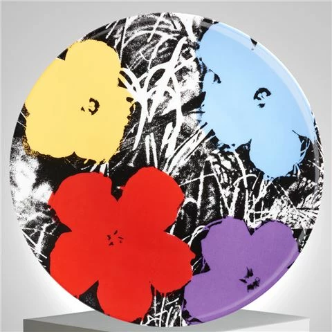 Ligne Blanche - Andy Warhol Plate Flower Purple 3 Ligne Blanche - Andy Warhol Plate Flower Purple