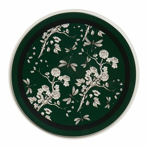 In The Roundhouse - Chinoiserie Plate Green & Black 3 In The Roundhouse - Chinoiserie Plate Green & Black