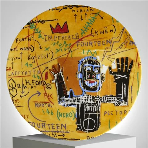 Ligne Blanche - Basquiat 'All Colored Cast 1' Limoges Plate 3 Ligne Blanche - Basquiat 'All Colored Cast 1' Limoges Plate