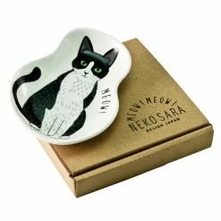 Concept Japan - Cat Accessory Dish Black And White Cat