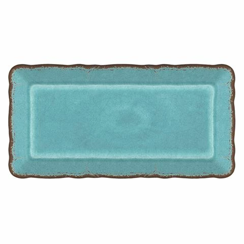 Le Cadeaux - Antiqua Biscuit Tray Turquoise 25x12cm 3 Le Cadeaux - Antiqua Biscuit Tray Turquoise 25x12cm