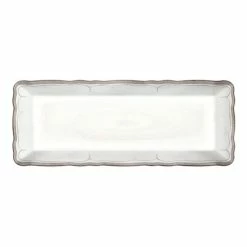 Le Cadeaux - Rustica Antique Baguette Tray White 38x14.5cm