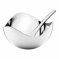 Georg Jensen - Bloom Salt Cellar With Spoon
