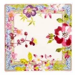 Gien - Millefleurs Plate Square Small