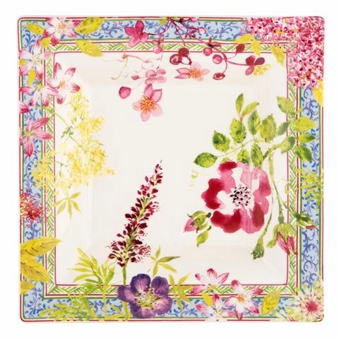 Gien - Millefleurs Plate Square Extra Large Candy Tray 3 Gien - Millefleurs Plate Square Extra Large Candy Tray