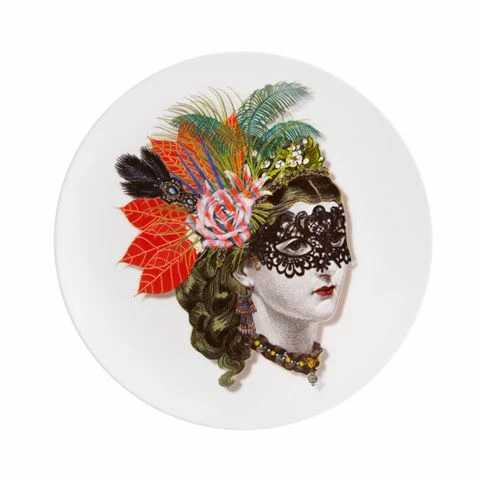 Christian Lacroix - LWYW Mamzelle Scarlet Dessert Plate 3 Christian Lacroix - LWYW Mamzelle Scarlet Dessert Plate
