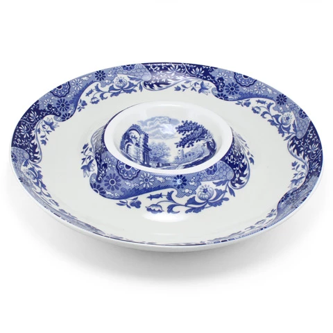 Spode - Blue Italian Chip 'n' Dip Platter 3 Spode - Blue Italian Chip 'n' Dip Platter
