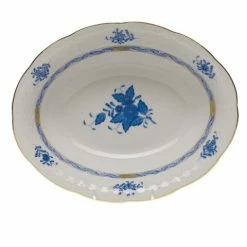 Herend - Chinese Bouquet Blue AB Oval Vegetable Dish