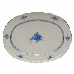 Herend - Chinese Bouquet Blue AB Oval Platter 37cm