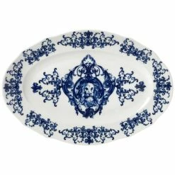 Richard Ginori - Babele Oval Flat Platter Blue 40cm