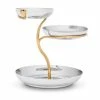 L'Objet - Deco Leaves S.Steel/Gold Plate 3 Tier Server Large 2 L'Objet - Deco Leaves S.Steel/Gold Plate 3 Tier Server Large -Villeroy & Boch shop 591890 Large