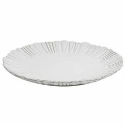 Peter's - Iris Fluted Side Plate Milk Grey 21cm